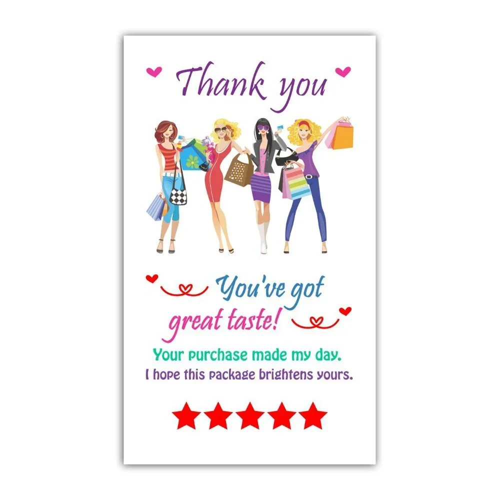 50 Thank you cards & Stickers